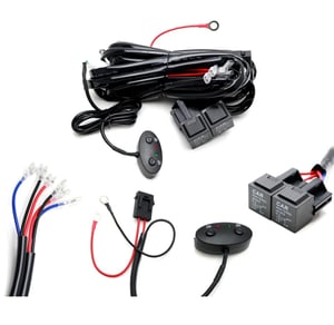 Image of 3” bumper light pair w/Halo & wire harness