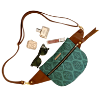 Image 2 of Green boho crossbody 