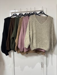 V Neck Soft Chunky Jumper 