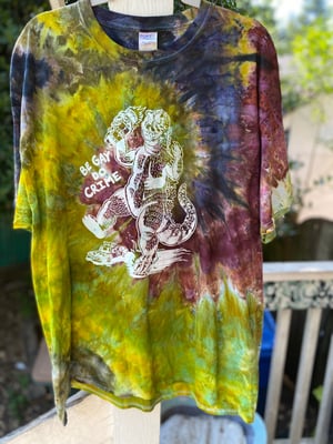 Image of 2XL Godzilla Be Gay Do Crime Tie Dye Shirt 