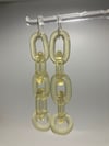 Yellow chain earrings