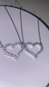 Image 1 of Iced Out Halo Heart 