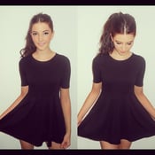 Image of Fitted mini skater dress