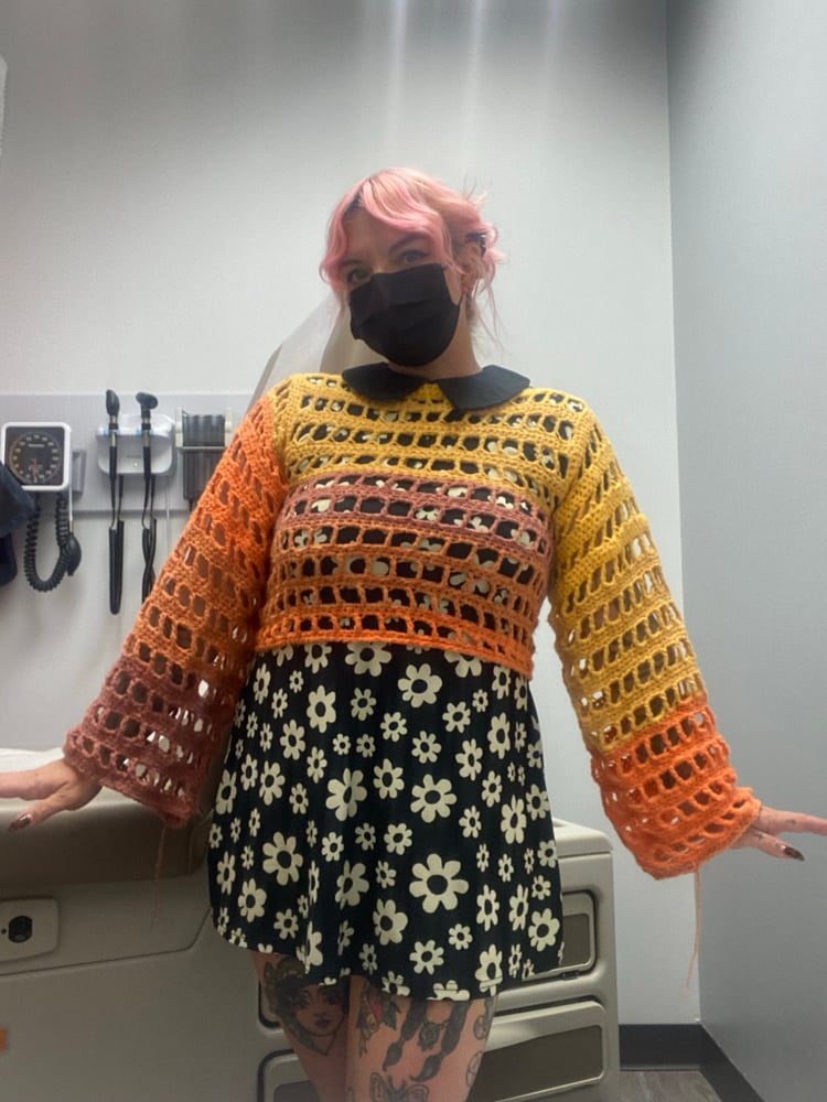 Image of Crochet Fall Sweater 