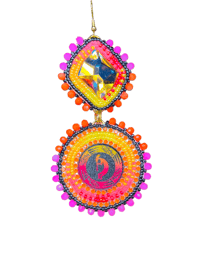 Image 10 of Sunrise Neon Kokopelli Earrings 