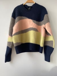 Image 6 of intarsia thick warm 100% cashmere patchwork knitwear sweaters beanie hat courtneycourtney lined soft