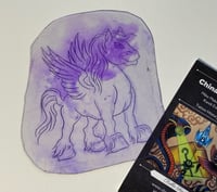 Image 1 of Vtg Malone Tattoo Stencil Cute Horse By Rollo 4”