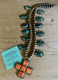 Image 2 of Don Lucas Turquoise and spiny necklace 