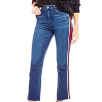 Image 1 of SANCTUARY modern straight crop racer stripe jeans