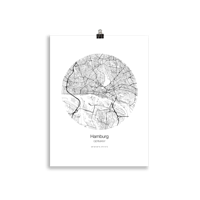 Image 4 of Hamburg Map - Poster
