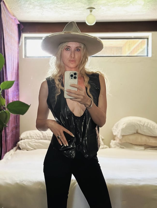 early 70s genuine SNAKESKIN vest black waistcoat 