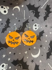 Angry Pumpkin Earrings