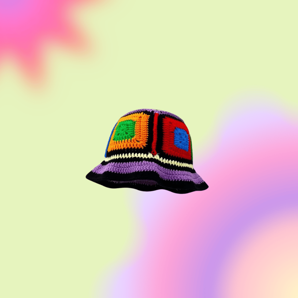 Kaleidoscope Dream Crochet Bucket Hat