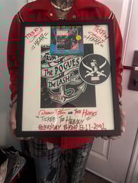 Image 3 of THE HUNNS TIX TO HEAVEN & POGUES T SHIRT FRAMED 