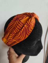 Image 1 of Turban Head Band- recycled sari fabric Rust