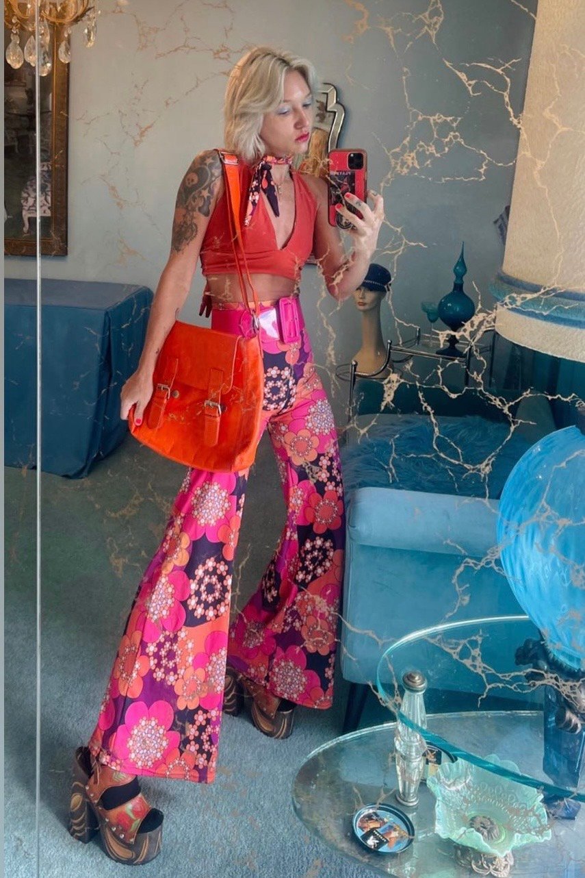 Heartbreaker Halter and Highway Flares SET In Get Groovy  Pink