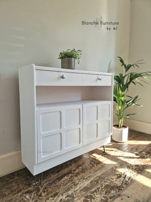 Image of Nathan Squares Slim Sideboard in White