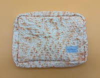 Image 2 of Hand-Dyed Quilted Toiletry Bag | Eco-Friendly Travel Pouch | Soft Zipper Pouch for Essentials