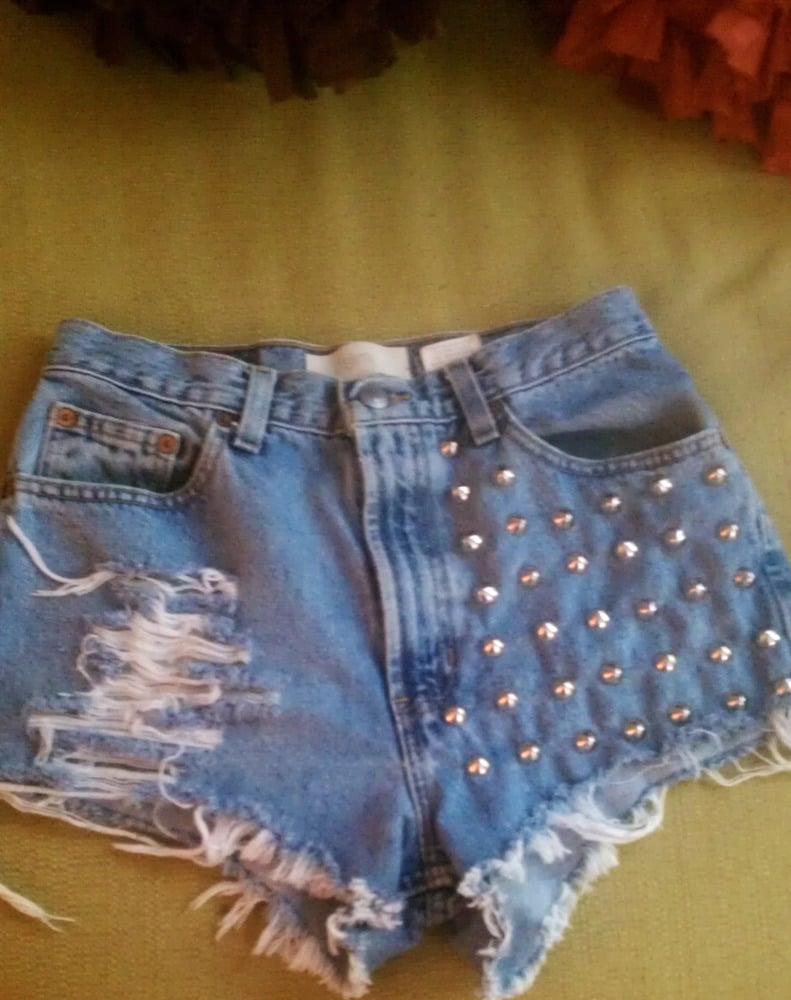 studded shorts