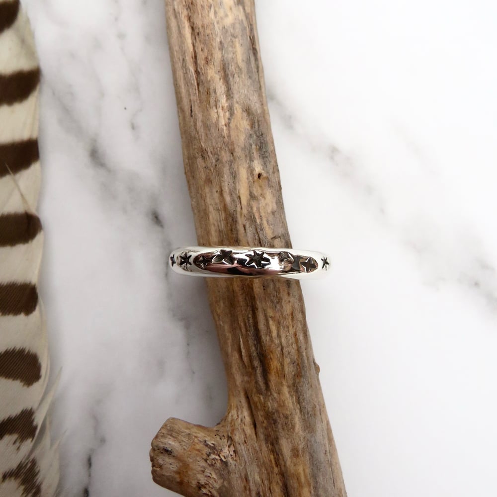 Chunky Rounded Star Ring Sterling Silver