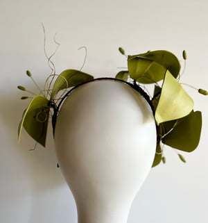 Image of Pistachio flower headpiece #1