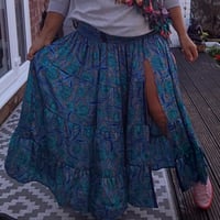 Image 5 of Zara Split Skirt- BLUES