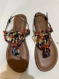 Image 1 of printed flat sandals 