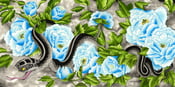 Image of Snake and Peonies