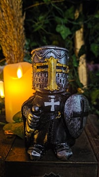 Image 6 of 👑The Armored Kingdom Peacekeeper Knight Collectible-Crusader Style-Hand Painted-Medieval Decor