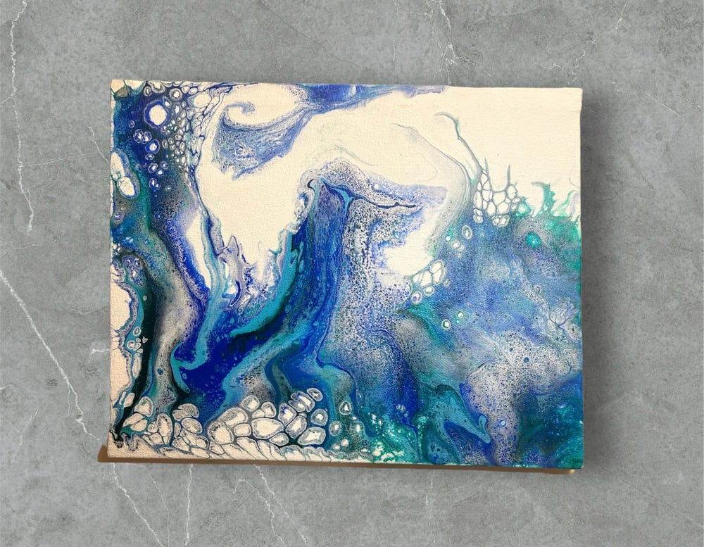 Image of Ocean Dreams Acrylic Paint Pour