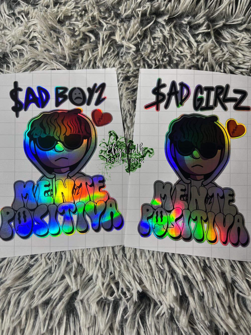 Sad Boyz|Girlz Mente Positiva Holographic Car Decal