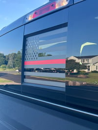 Image 4 of 2019+ Ram Sliding Window Thin Line American Flag