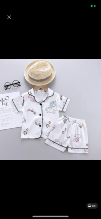 Image 1 of Unicorn Silk Pajamas 