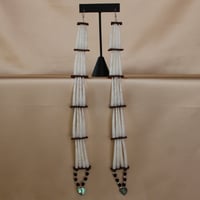 Image 9 of 5 Tier Dentalium Earrings (Abalone Hearts)