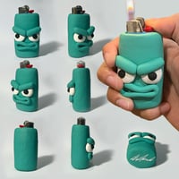 Image 3 of Teal Spooky Woods 1 of 1 Clay Lighter Case