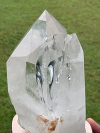 Image 8 of Clear Quartz Twin Points On Display Stand #1848
