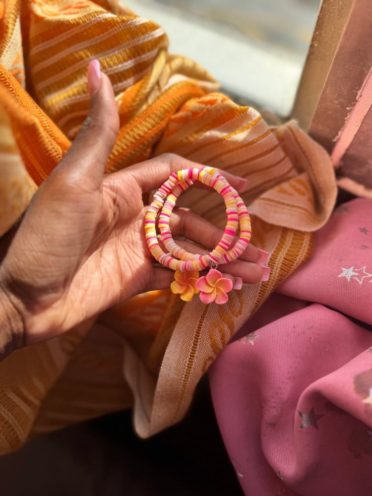 Image of Forest n Beachy Glass/Clay Bracelets