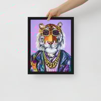 Image 4 of Fancy Tiger on Framed Canvas