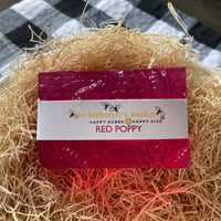 Image 1 of Red Poppy Honeybee Glycerin Soap