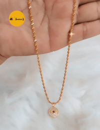 Image 5 of EvilEye (Hand) Pendant Set in Disco Chain