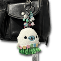 White Seal Bag Charm