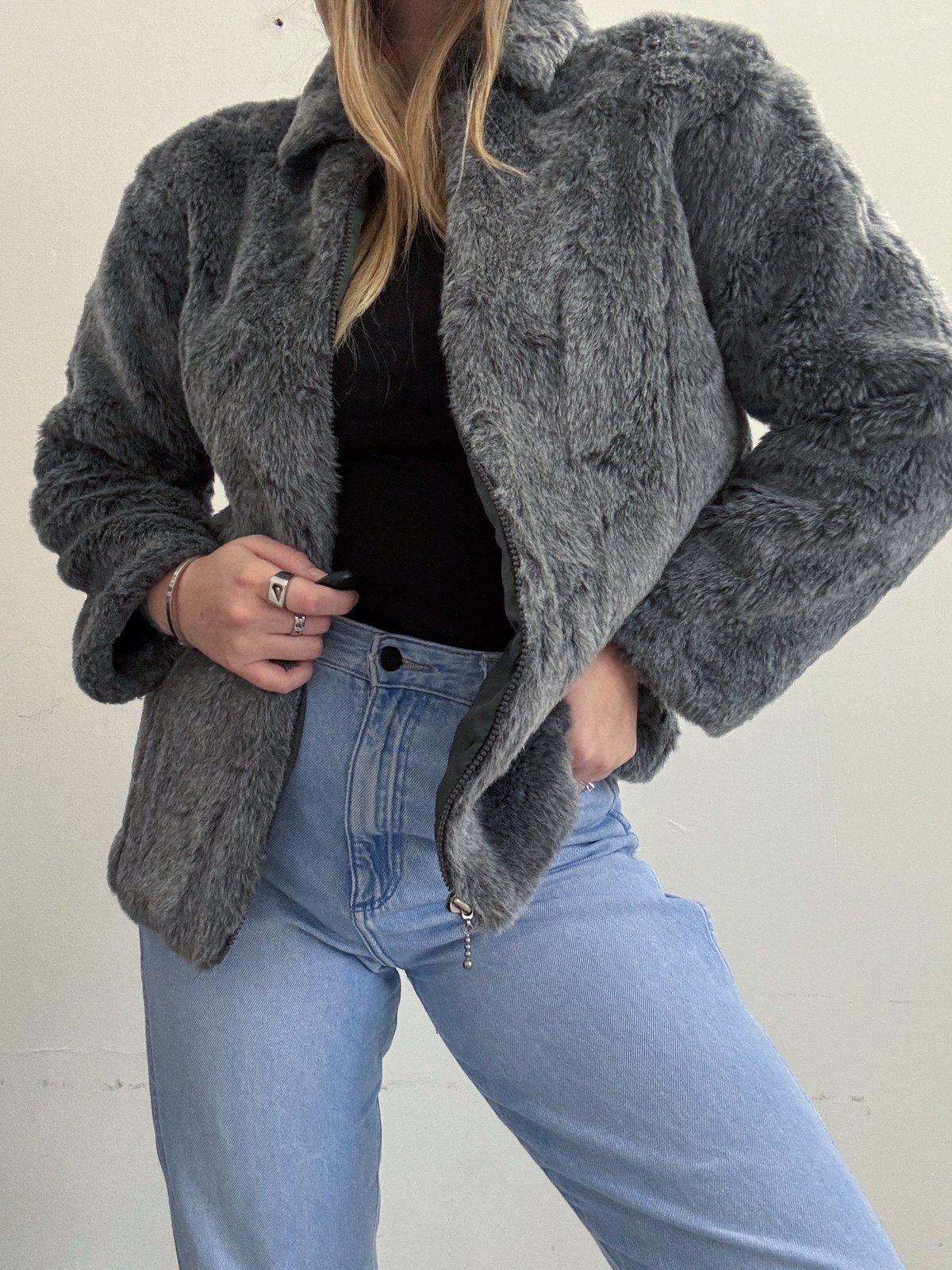 90s fur coat best sale