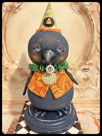 Image 2 of Folk Art Halloween Crow Raven creation doll