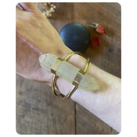 Image 3 of Large Double Terminated Iron Stained Quartz Cuff  