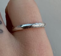 Image 1 of Hammered silver band size L