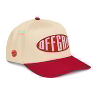 Image 1 of 5-Panel Logo Cap (Red/Cream)