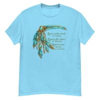 Image 2 of Listen to the Wind Western Feather Shirt – Inspirational Boho Cowgirl Quote T-Shirt
