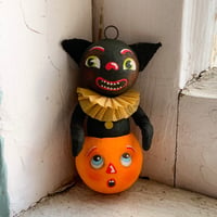 Black Cat in Jack O' Lantern