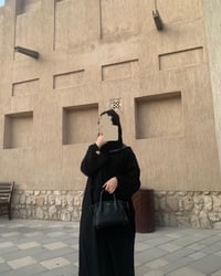 Image 1 of Black Corduroy Abaya