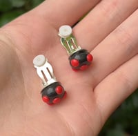 Image 2 of Akumatized Ladybug clip on earrings